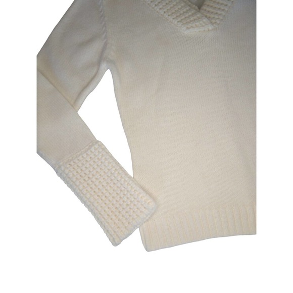 Y2K Rubber Doll V Neck Off Shoulder Knit Sweater - Picture 4 of 8